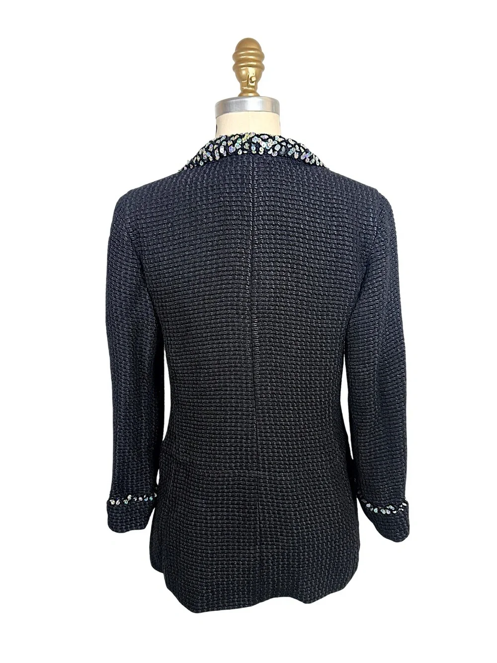 Chanel 10A Black Sequin Trim Jacket | Karl Lagerfeld